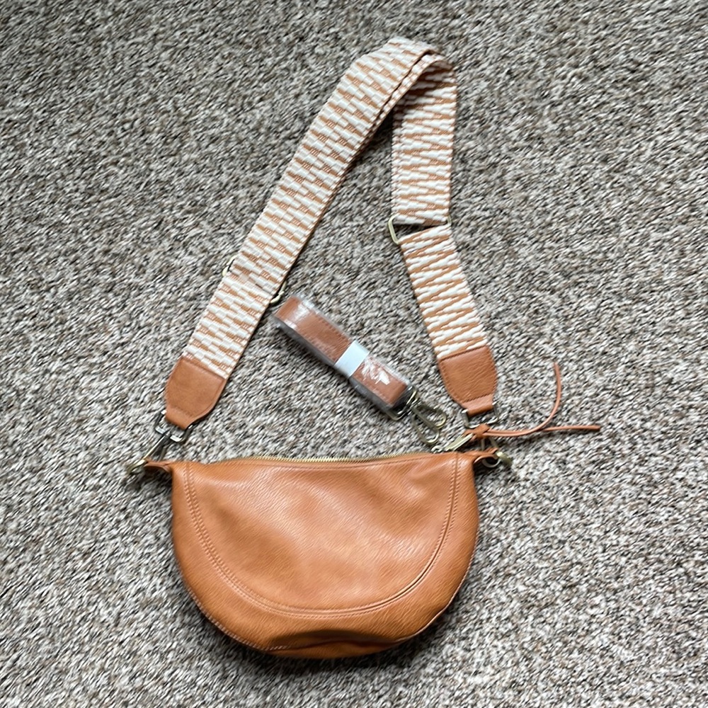 Anthropologie cross body bag with changeable strap
